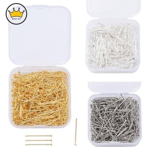 450PCS/Box 24mm Metal Heads Eye flat Head Pin For DIY Jewelry Making Findings Accessories Bulk Wholesale Supplies