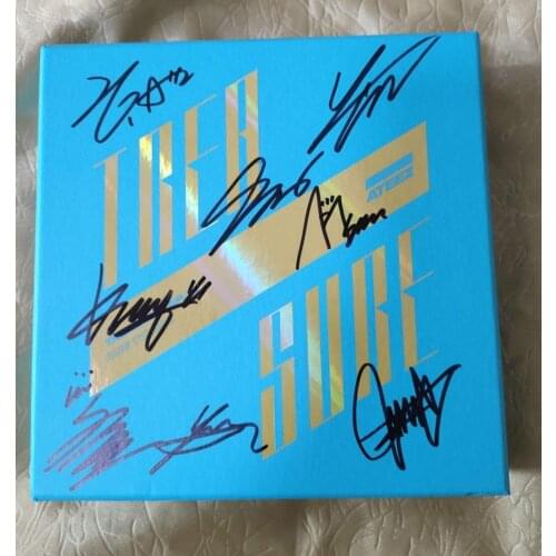 Hand signed ATEEZ MINI3rd album WAVE autographed CD Blue version K-POP RARE