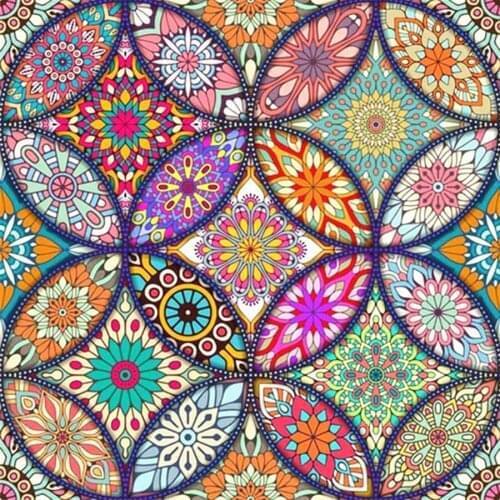 Full Square/Round Drill 5D DIY Diamond Painting "Plaid mandala"Mosaic abstract Rhinestone Embroidery Cross Stitch Home Decor