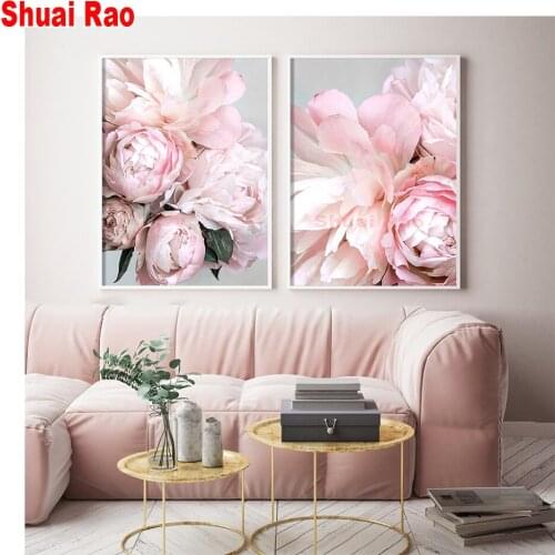 Pink rose Floral,romantic,diamond painting,full,square,embroidery diamonds,diamond mosaic,cross stitch,5d diy,home decor