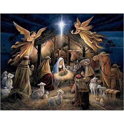 Diy Diamond Embroidery Angel Jesus Christian Diamond Painting Cross Stitch Full Round Christmas Decorations for Home