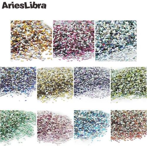 AriesLibra AB Color 500pcs/pack 12 Colors For Choosing Comma Design Accessories Nail Art Rhinestone DIY Nail Art Decoration