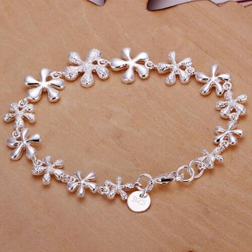 Free shipping 925 jewelry silver plated jewelry bracelet fine fashion club bracelet wholesale and retail SMTH156
