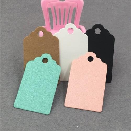 100Pcs/Lot 5x3cm Scallop Shape Hang Tag Paperboard Wedding Baking Cake Decoration Party Labels Mark Paper Cards Hang Tags Favor