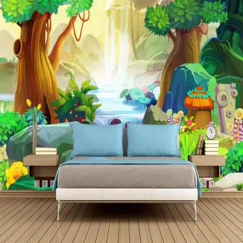 Custom large wallpaper mural 3D cartoon childrens room background wallpaper mural