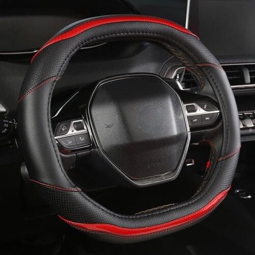34 Cm for Peugeot 4008 5008 508L 3008 Car Steering Wheel Cover Fashion Special for Peugeot D Flat Bottom Accessories Interior
