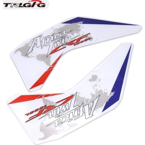 For Honda CRF1000L CRF 1000L CRF1000 L Africa Twin 2014-2019 Motorcycle Tank Pad Protector Sticker Fish Bone Sticker Black white