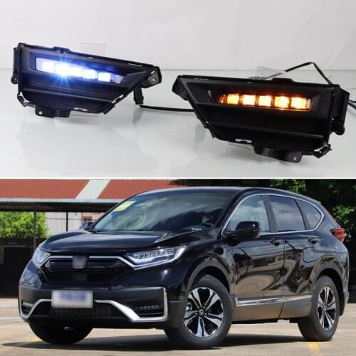 Daytime running lights For Honda CRV CR-V 2020 2021 Drl for cars Sequential turn signal auto Led fog lights headlights Angel eye