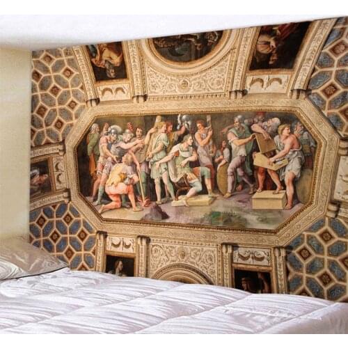 European Christian mural home decoration tapestry Angel psychedelic scene Bohemian decorative tapestry Mandala sofa blanket