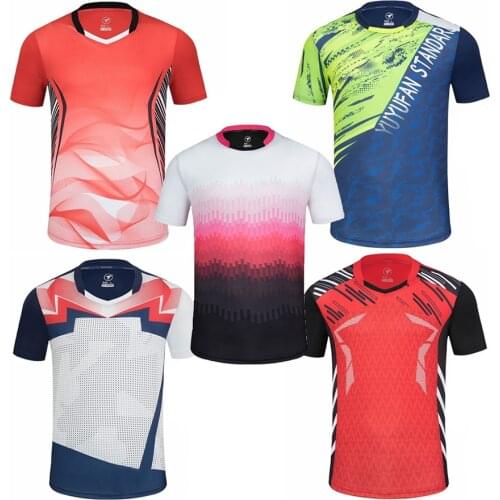 2020 Badminton Shirts Sports T shirts Men , Women Quick Dry Breathable Table Tennis Shirts Running Shirt Fitness Tennis Shirts