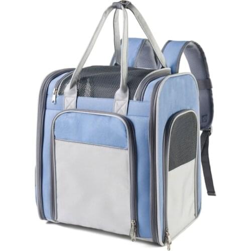 H7JB Cat Backpack Expandable Pet Carrier Backpacks with Breathable Mesh Window Portable for Small Dogs