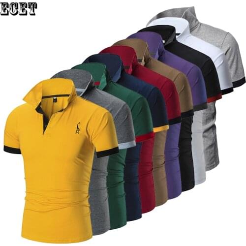 Mens POLO shirt summer streetwear casual short-sleeved T-shirt tops fashion lapel casual wear jogger mens clothing