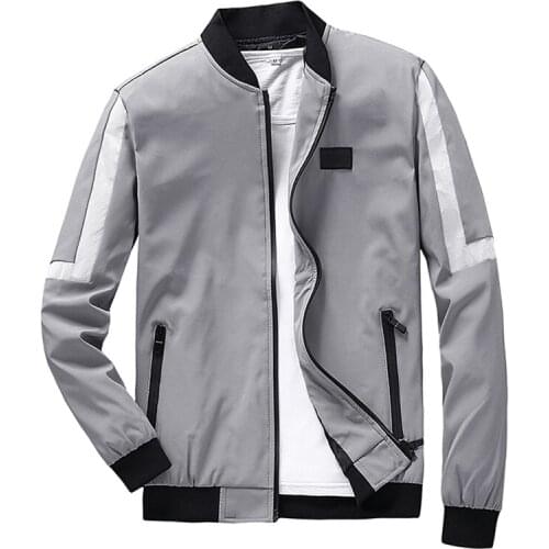 Plus Size M-8XL Spring Autumn Men Jackets Casual Slim Stand Collar Mens Jackets and Coats Windproof Outwear Soft Male Clothing