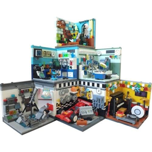 XINGBAO 01402 6 IN 1 The Future Dreams House Sets Building Blocks Bricks City House Friends Model Building Kits Educational Toys