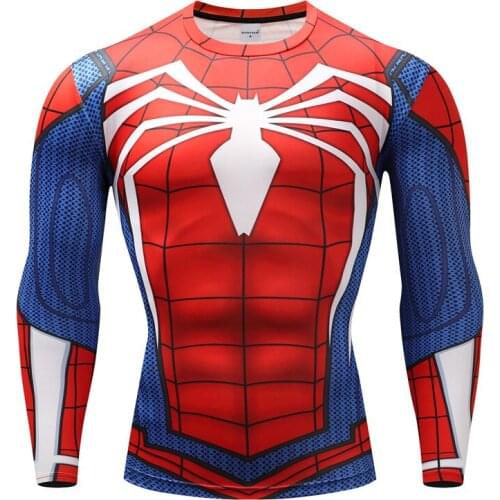 New Fashion 3D Printed Super Hero Quick-Drying Mens Long Sleeve T-shirt Compression Sports Fitness Tights Tops For Male Clothing