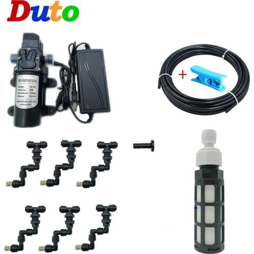 Reptiles Fogger Mist Sprinkler Rainforest Tank 360 Adjustable Aquarium Aquatic Pet Cooling System with 12V Diaphragm Mist Pump