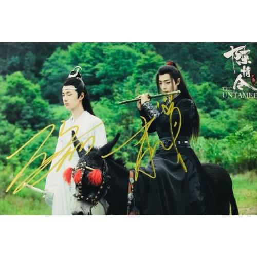 Hand signed YIBO Xiao Zhan autographed group photo The Untamed 5*7 092019A