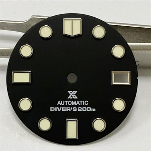 28.5MM Super C3 Green Luminous Watch Dial Replacement Part for NH35A