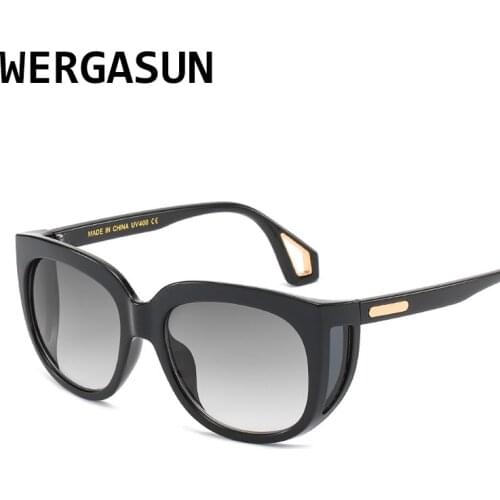 WERGASUN Classic Punk Sunglasses Men Brand Designer Sunglasses Women Vintage Sun Glasses for Men Punk Oculos De Sol Gafas UV400