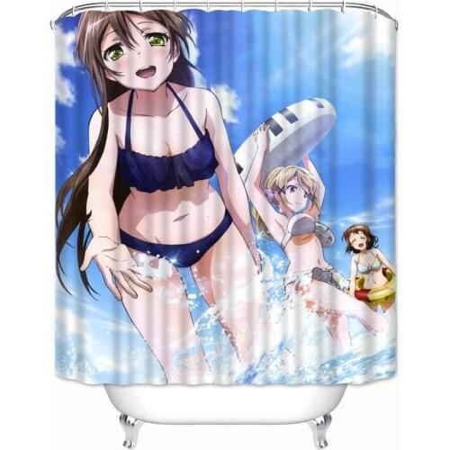 Musife Custom High Quality BanG Dream! Shower Curtain Waterproof Bathroom Polyester Fabric Bathroom Curtain