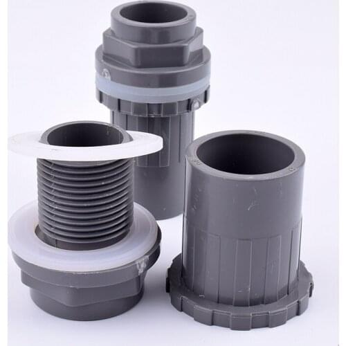 1Pc 20/25/32/40/50mm Hi-Quality PVC Pipe Connectors Thicken Fish Tank Drain Garden Irrigation Aquarium Inlet Outlet Joints
