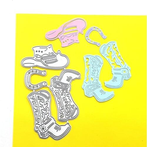 Julyarts Boot Cap Metal Die Cut Craft Cutting Scrapbooking for DIY Album Paper Card Decorative Craft Die Cuts