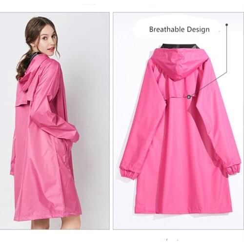 Raincoat Women Men Ladies Rain Coat Breathable Ladies Long Raincoats Portable Water-Repellent Rain Coat Jacket