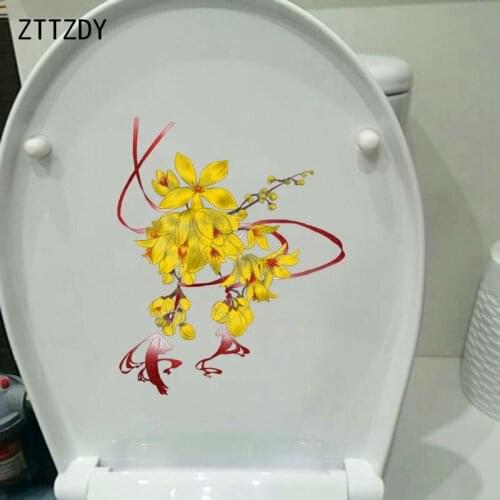 ZTTZDY 18.7*23CM Archaic Yellow Dragonfly Classical Bedroom Wall Sticker Decal Toilet Decor T2-0427