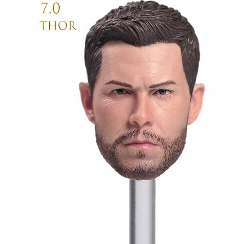 1/6 Chris Hemsworth Head Sculpt PVC Male Head Carving Fit 12'' Action Figure Body In Stock