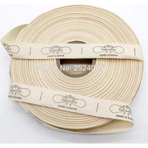 1000 pcs per roll free shipping custom garment cotton labels/washable label/customized tags/clothing printed labels/custom logo