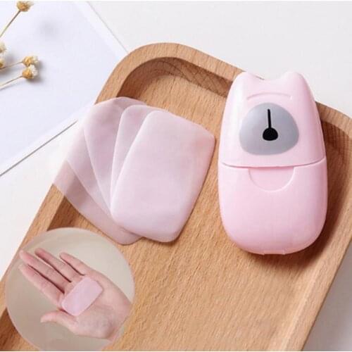 50pcs Disposable Boxed Paper Soap Travel Portable Hand Washing Box Scented Slice Sheets Mini Soap Paper For Outdoor Activities