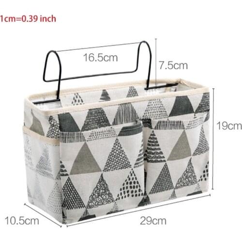 50LB Minimalist Bedside Caddy Pocket Layered Hanging Storage Organiser Large Capacity Bedroom Bed Storage Bag for storing Bag