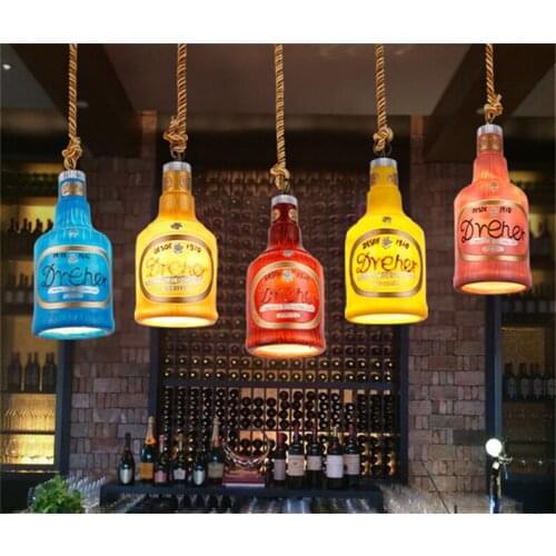 American country bar bottle droplight personality industrial wind bar restaurant cafe droplight restoring ancient ways