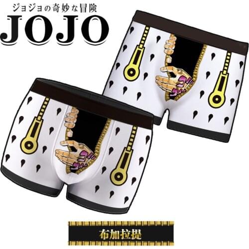 Amine JoJos Bizarre Adventure Cosplay Bruno Bucciarati Kira Yoshikage Cotton Women Safety Pants Men Underwear Boxer Brief