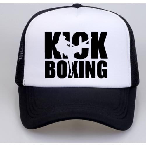 Summer Men Women Kick Boxinger MMA Baseball Cap High Quality print letter Cool Summer Baseball Mesh Net Trucker Cap Dad Hat
