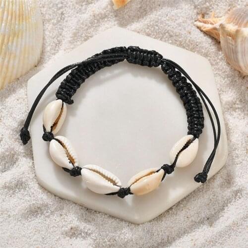 Boho Natural Shells Charm Bracelets for Women Beach Jewelry Handmade Rope Bracelets & Bangles Jewelry Gift