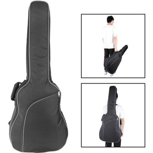 41inch Electric Guitar Bag Waterproof Dustproof Padded Guitar Case w/ Dual Adjustable Shoulder Strap Side Pocket