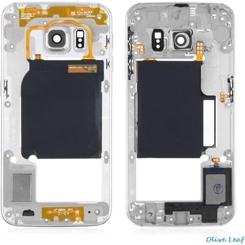100% Original Middle Chassis Back Middle Frame Rear Housing Cover For Samsung GALAXY S6 G920 G920F/ S6 edge G925 G925F