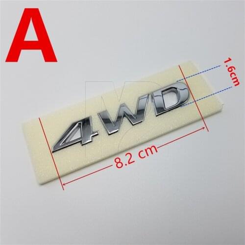 4WD Car styling Chrome ABS Tail Stickes Emblems Decorations for Tucson CRETA KONA Santa fe Sonata Elantra Sportage IX35 IX25