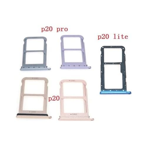 For Huawei p20 / P20 Lite / p20 plus SD Sim Card Tray Micro Holder Slot Adapter Repair Parts Replacement 50pcs/lot