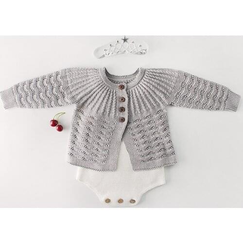Emmababy Free shipping Emmababy Baby Boy Girl Autumn Clothes Outfit Sweet Long Sleeve Cardigan Suspenders Romper Pajamas