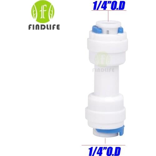 Water Filter Parts 5 pcs 1/4" *1/4" OD Tube Equal Straight Quick Connector For RO Water purifier Reverse Osmosis machine 1544