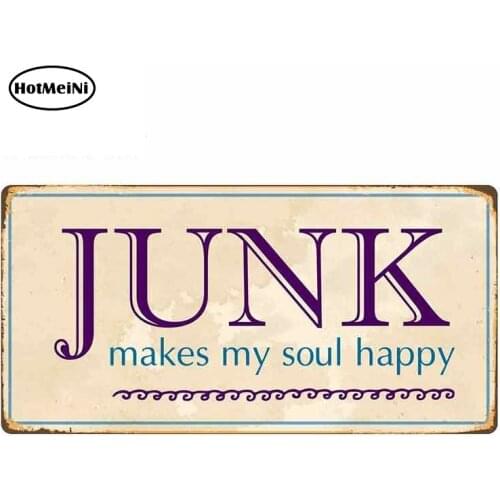 HotMeiNi 13cm x 6.5cm for Junk Makes My Soul Happy Sign Funny Car Stickers Vinyl Waterproof RV VAN Car Accessories JDM Sign