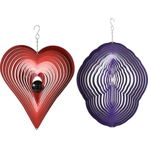 Kinetic 3D Metal Garden Art Wind Spinner Wall Hanging Ornament Room Home Decoration Gift