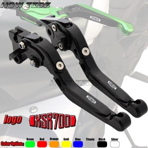 !!!Logo XSR700 For Yamaha XSR 700 XSR700 2016-2017 CNC Adjustable Folding Extending Motorcycle Brake Clutch Lever