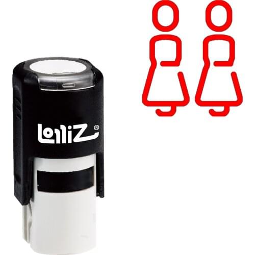 LolliZ Lesbian Self-Inking Rubber Stamp - Modern Symbol Series