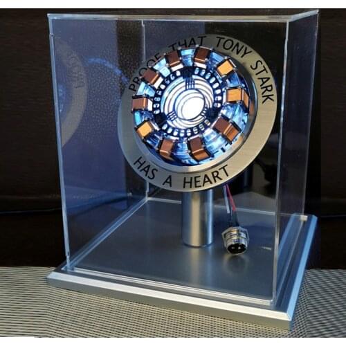 Avenger 1:1 Scale Arc Reactor Core Tony Stark Heart Model With Led Light Figure Gift DIY Need To Assemble MK1 Reactor