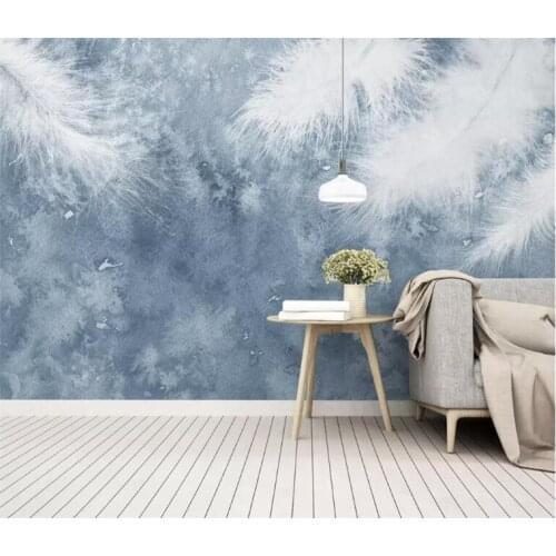European abstract feather mural decoration mural papel 3d paredes 3d wallpaper walls living room bedroom home wall decor custom