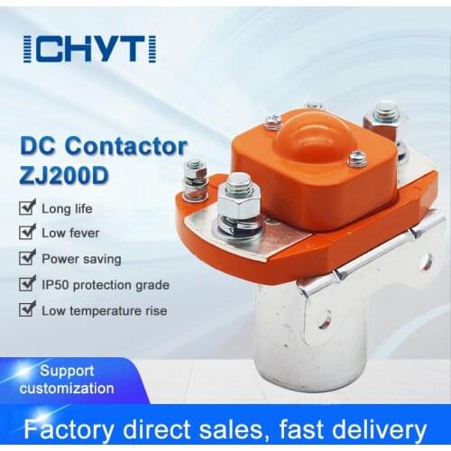 ZJ200A normally open style 24V 48V 60V 72V 200A DC Contactor for motor forklift electromobile grab wehicle car winch