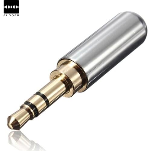 New Arrival Gold 3 Pole 3.5mm Male Headphone Jack Plug Metal Audio Soldering For Sennheiser Wholesale Price